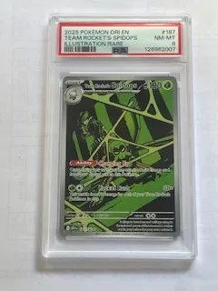 PSA 8 Team Rocket's Spidops #187 Pokemon Destined Rivals