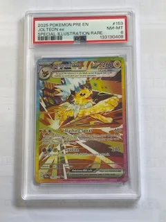 PSA 8 jolteon ex #153 Pokemon Prismatic Evolutions