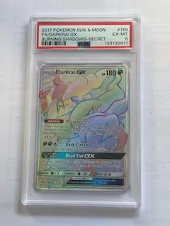 PSA 6 Darkrai GX #158 Pokemon Burning Shadows